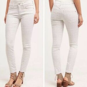 Pilcro and the Letterpress Cream Patterned Jeans